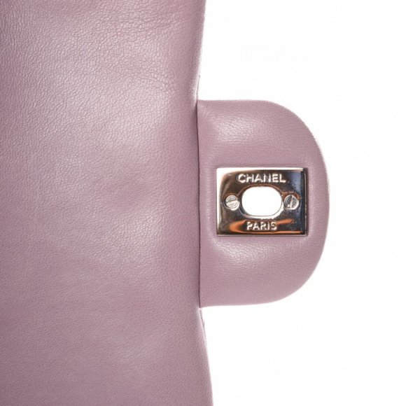 Chanel Mini Square Lilac Purple Lambskin Flap Bag With Silver SHW - Picture 5 of 16